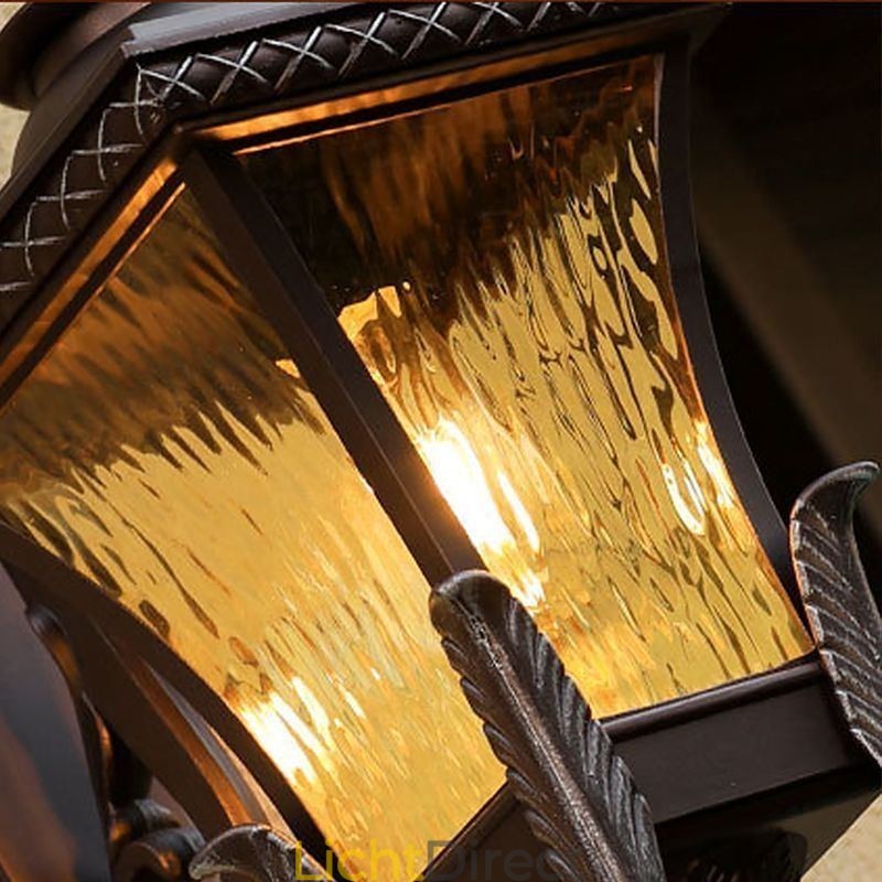 Chinese Buitenlamp Enkele Kop Waterdichte Glazen Wandlamp Binnenplaats Gang