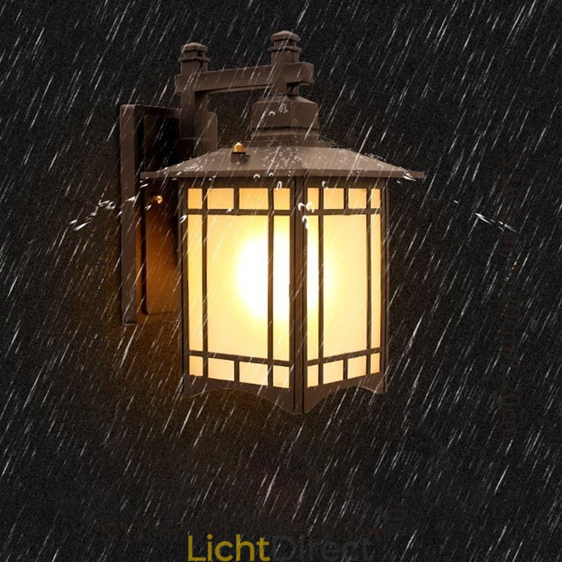 Chinese Stijl Buitenlamp Waterdicht Paviljoen Vorm Wandlamp Tuin Balkon