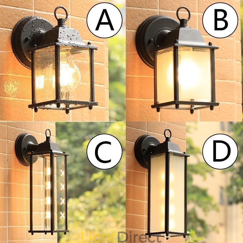 Europese Buiten Wandlamp Waterdichte Vierkante Zuil Wandlamp Binnenplaats Tuin Balkon