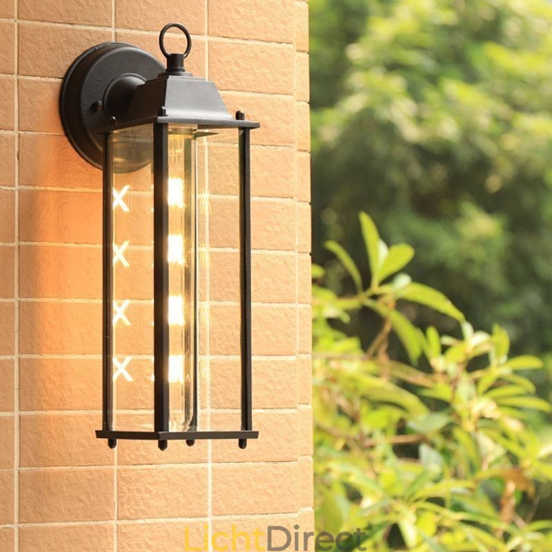 Europese Buiten Wandlamp Waterdichte Vierkante Zuil Wandlamp Binnenplaats Tuin Balkon