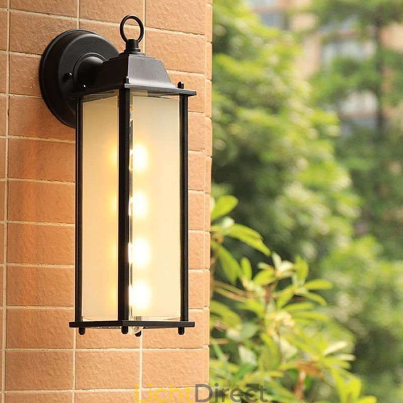 Europese Buiten Wandlamp Waterdichte Vierkante Zuil Wandlamp Binnenplaats Tuin Balkon