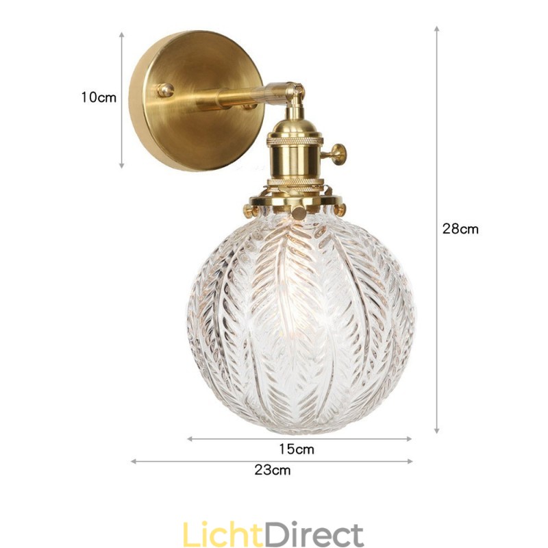 Moderne Bean Wandlamp met Bolvormige Glazen Kap