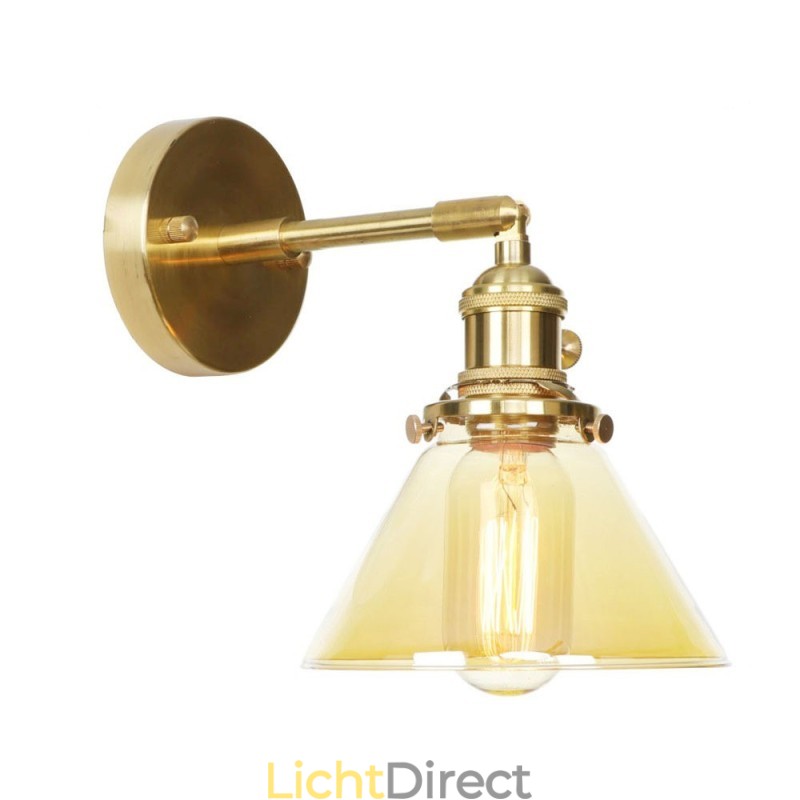Moderne wandlamp met glazen kap