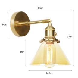 Moderne wandlamp met glazen kap