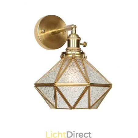 Moderne wandlamp met glazen kap Moderne wandlamp met glazen kap