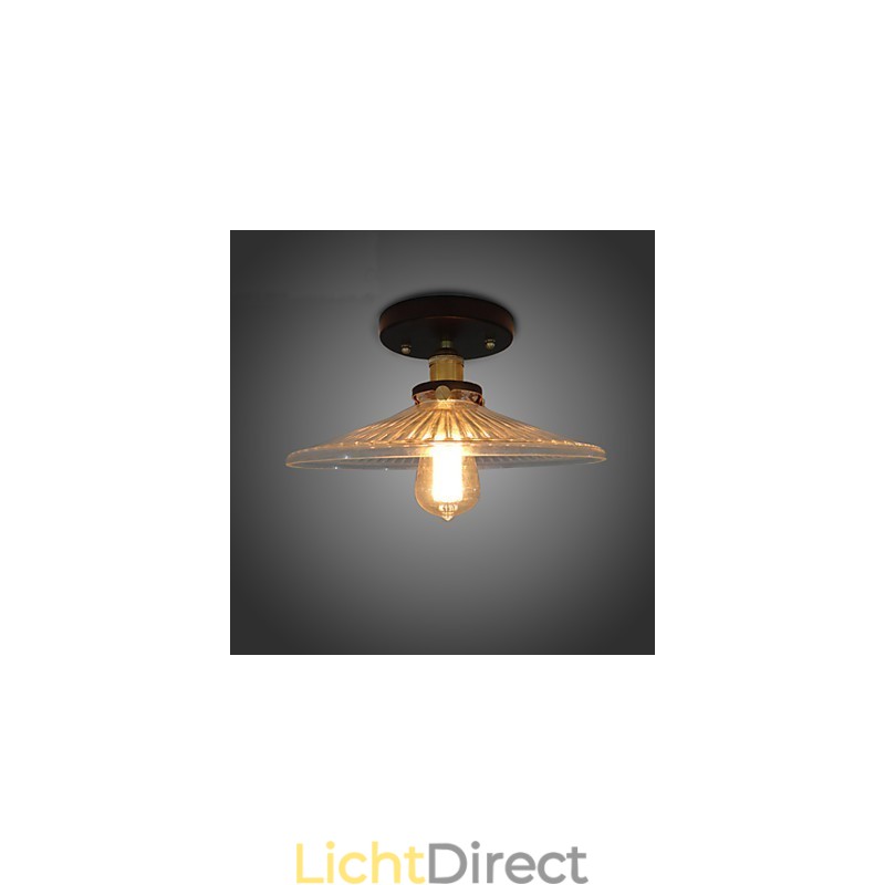 Amerikaanse plattelands industriële retro tafel plafondlamp 110V spiraal transparant glas huisdecoratie verlichting