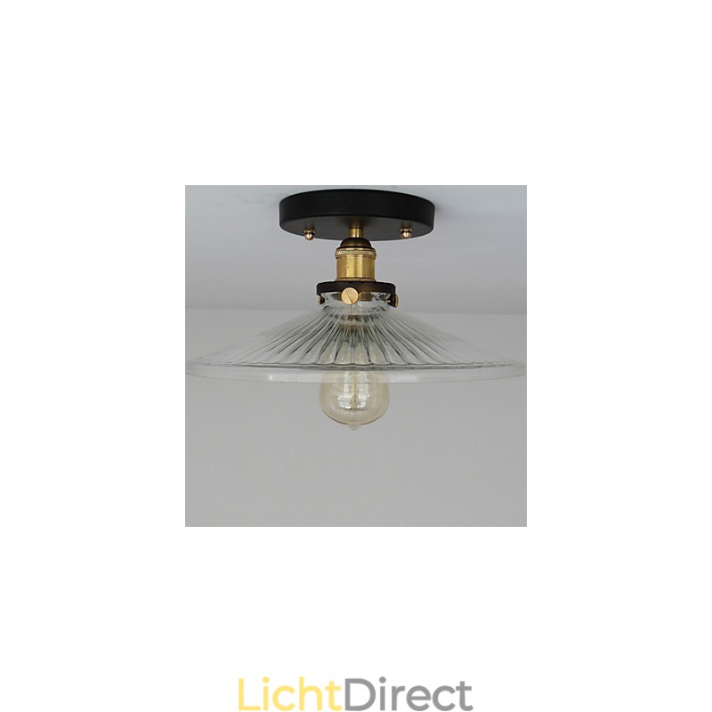 Amerikaanse plattelands industriële retro tafel plafondlamp 110V spiraal transparant glas huisdecoratie verlichting