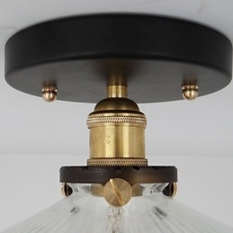 Amerikaanse plattelands industriële retro tafel plafondlamp 110V spiraal transparant glas huisdecoratie verlichting