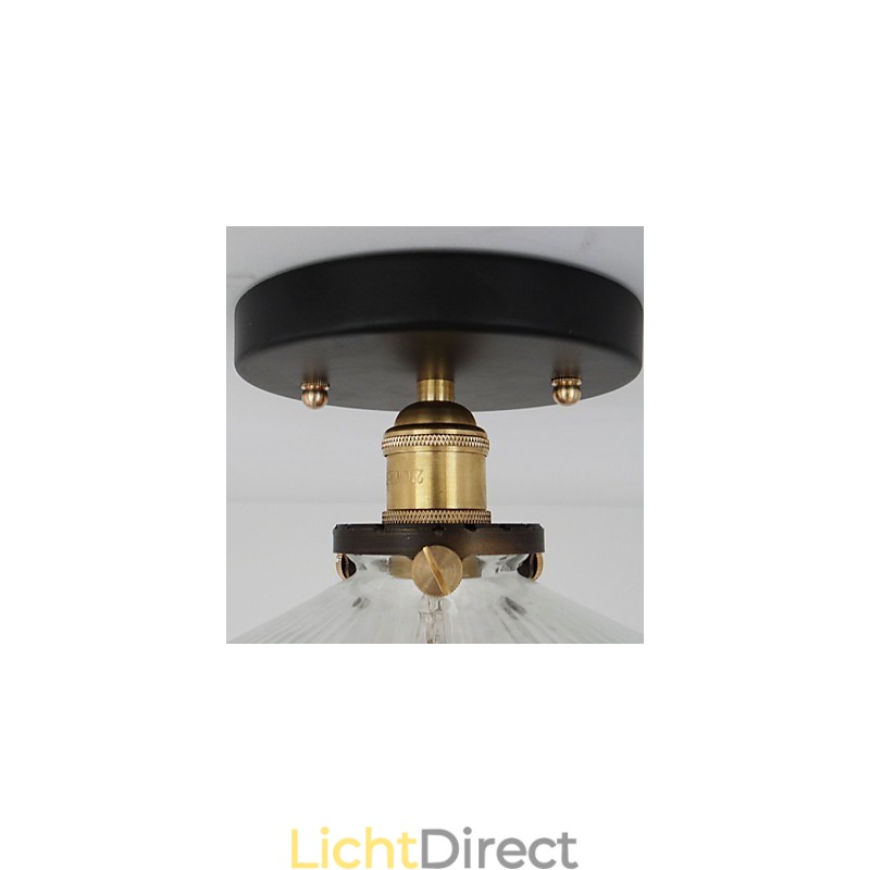 Amerikaanse plattelands industriële retro tafel plafondlamp 110V spiraal transparant glas huisdecoratie verlichting