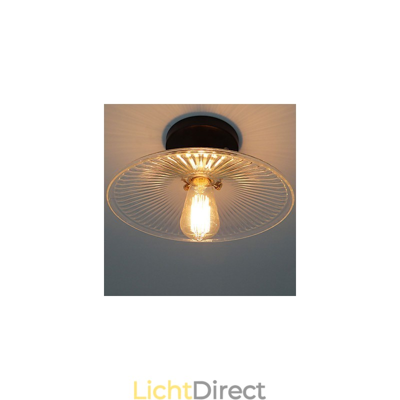 Amerikaanse plattelands industriële retro tafel plafondlamp 110V spiraal transparant glas huisdecoratie verlichting