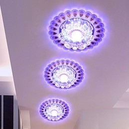 Kristallen plafondlamp Spotlight SMD 3W Creatieve lamp Buislamp Kleurrijke kleur Koepellamp