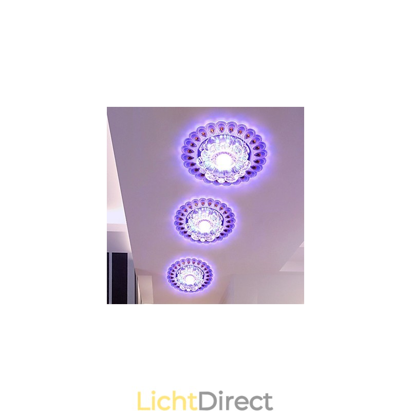 Kristallen plafondlamp Spotlight SMD 3W Creatieve lamp Buislamp Kleurrijke kleur Koepellamp