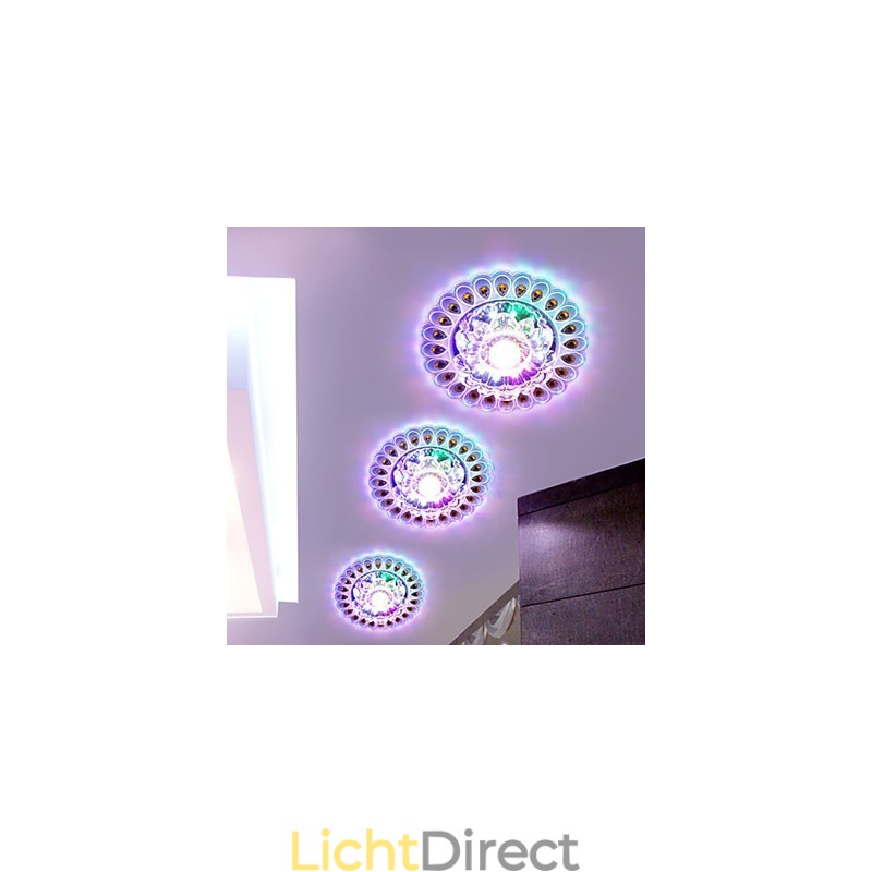 Kristallen plafondlamp Spotlight SMD 3W Creatieve lamp Buislamp Kleurrijke kleur Koepellamp
