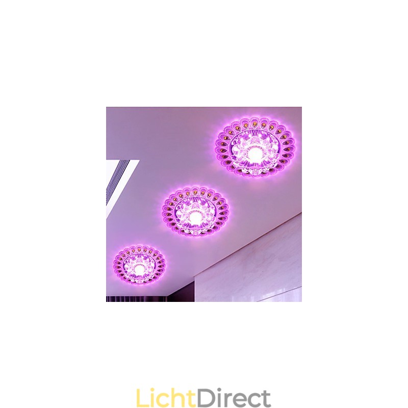 Kristallen plafondlamp Spotlight SMD 3W Creatieve lamp Buislamp Kleurrijke kleur Koepellamp