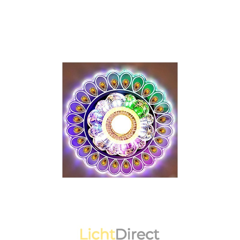 Kristallen plafondlamp Spotlight SMD 3W Creatieve lamp Buislamp Kleurrijke kleur Koepellamp