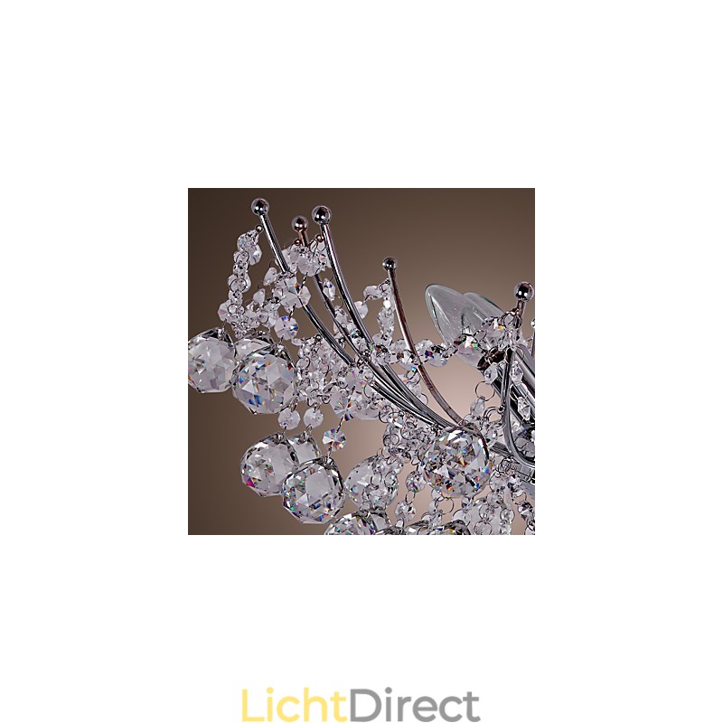 Luxe kristallen kroonluchter met 6 lampen hangkroonluchter