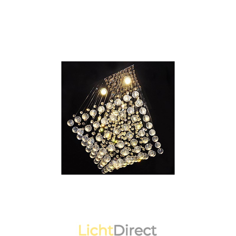 Helder kristal 4 lampen inbouw in eenvoudig ontwerp