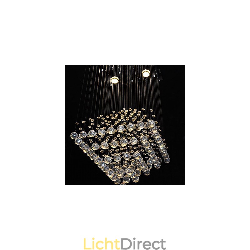 Helder kristal 4 lampen inbouw in eenvoudig ontwerp