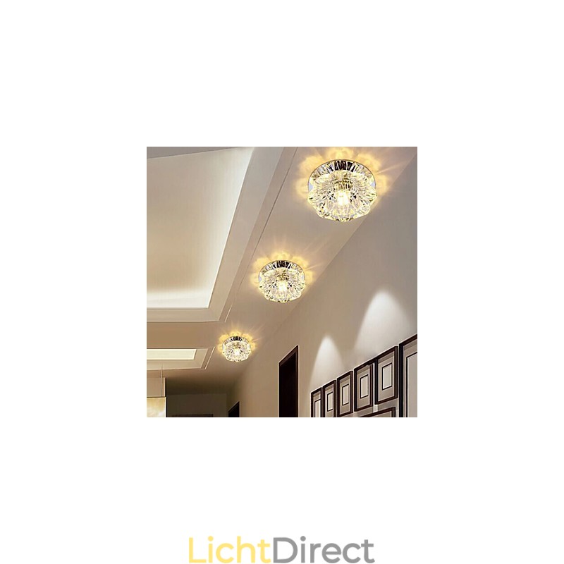 Kristallen plafondlamp Spotlight SMD 3W Creatieve lamp Buislamp Kleurrijke kleur Koepellamp