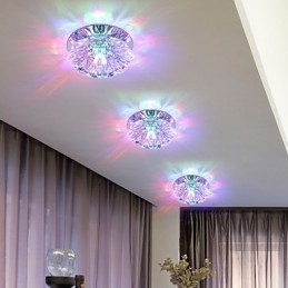 Kristallen plafondlamp Spotlight SMD 3W Creatieve lamp Buislamp Kleurrijke kleur Koepellamp