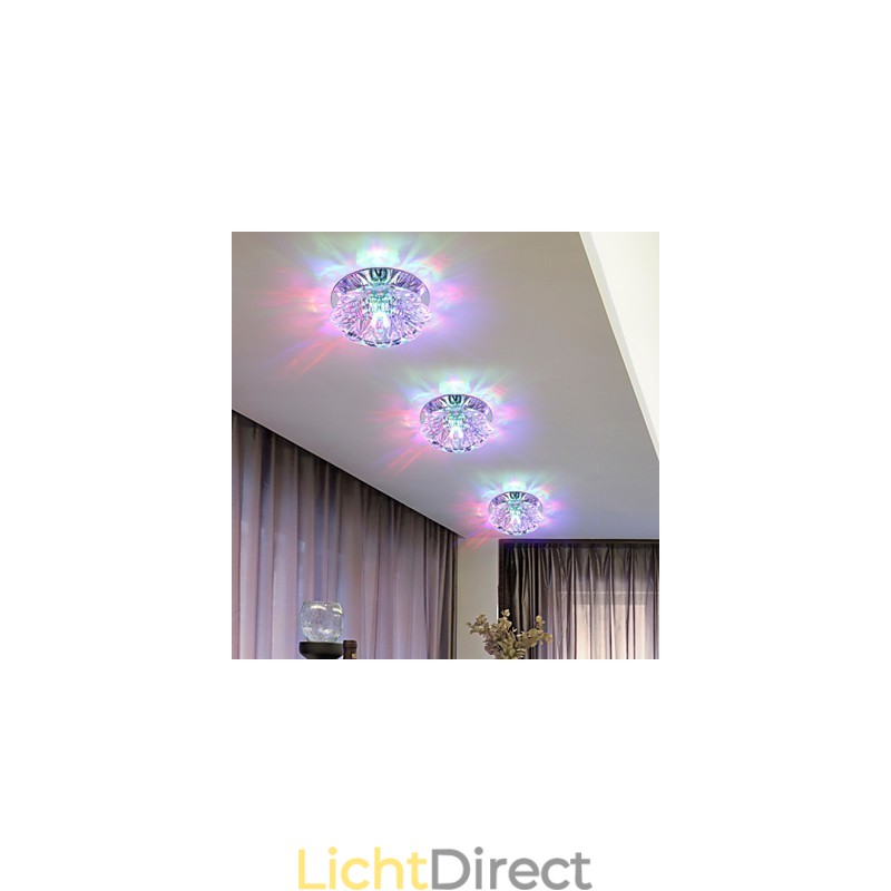 Kristallen plafondlamp Spotlight SMD 3W Creatieve lamp Buislamp Kleurrijke kleur Koepellamp