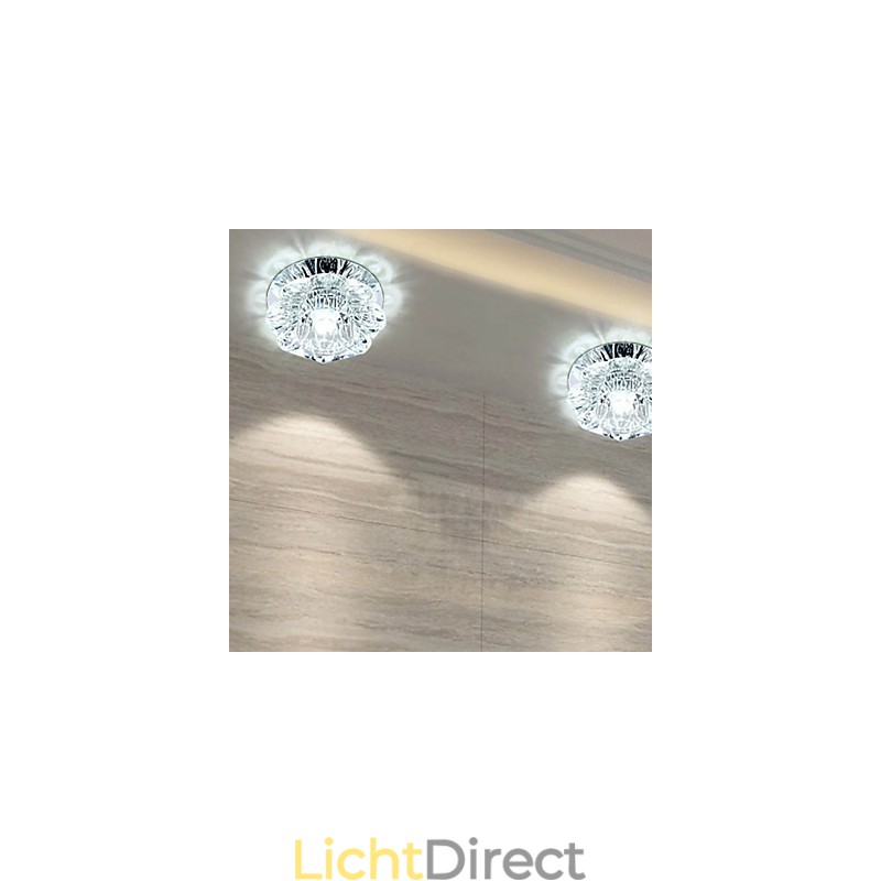 Kristallen plafondlamp Spotlight SMD 3W Creatieve lamp Buislamp Kleurrijke kleur Koepellamp
