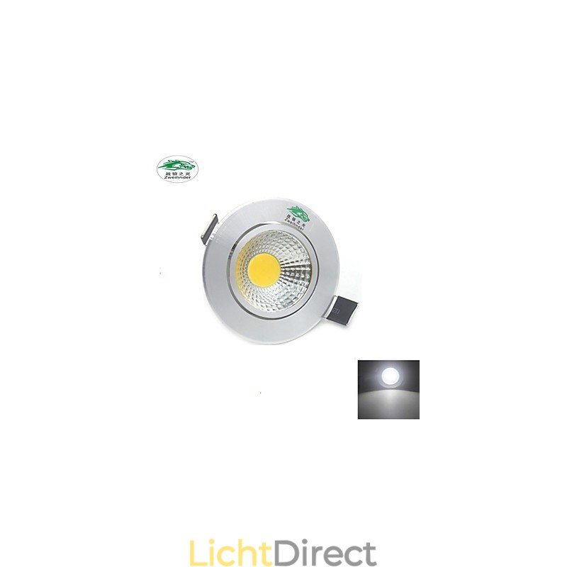 4PCS Zweihnder 3W 300Lm COB Plafondlamp Downlight Warm Wit Licht