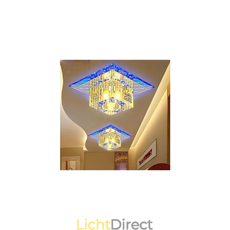 Mini Kristallen Plafondlamp Spotlight SMD 3W Creatieve Lamp Buislamp Kleurrijke Kleur Vierkante Koepellamp