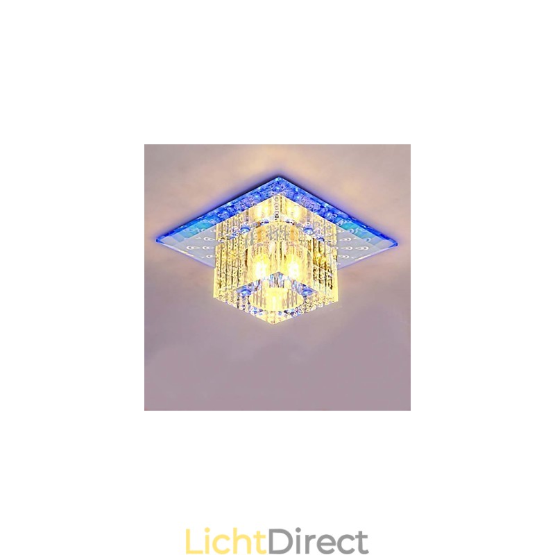 Mini Kristallen Plafondlamp Spotlight SMD 3W Creatieve Lamp Buislamp Kleurrijke Kleur Vierkante Koepellamp