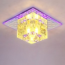 Mini Kristallen Plafondlamp Spotlight SMD 3W Creatieve Lamp Buislamp Kleurrijke Kleur Vierkante Koepellamp