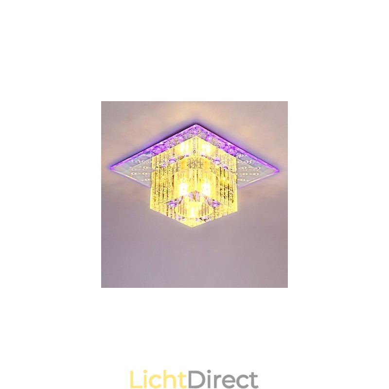 Mini Kristallen Plafondlamp Spotlight SMD 3W Creatieve Lamp Buislamp Kleurrijke Kleur Vierkante Koepellamp