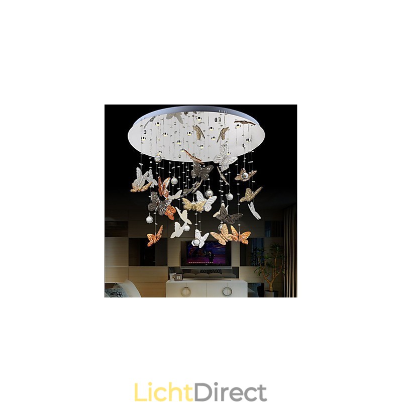 Kristallen lamp ronde vlinderkristallen lamp