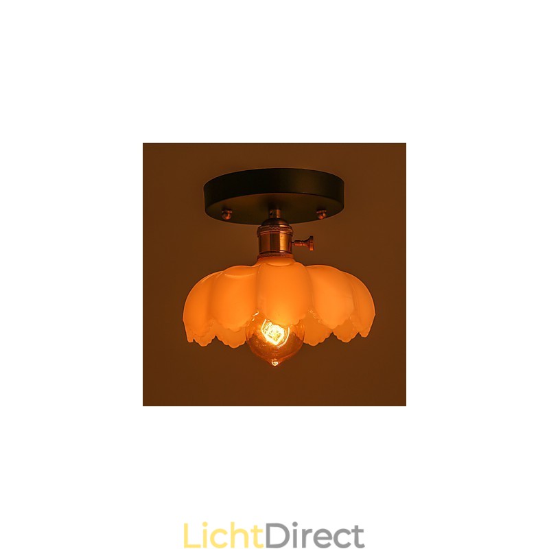 Flush Mount Retro Verlichting Verlichting Glazen Plafondlamp