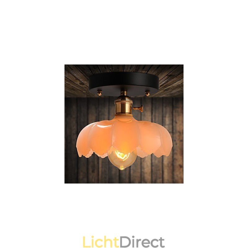 Flush Mount Retro Verlichting Verlichting Glazen Plafondlamp