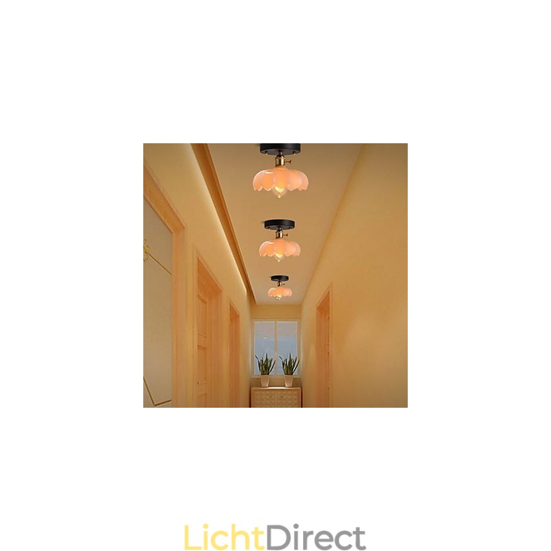 Flush Mount Retro Verlichting Verlichting Glazen Plafondlamp
