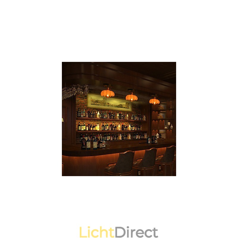 Flush Mount Retro Verlichting Verlichting Glazen Plafondlamp