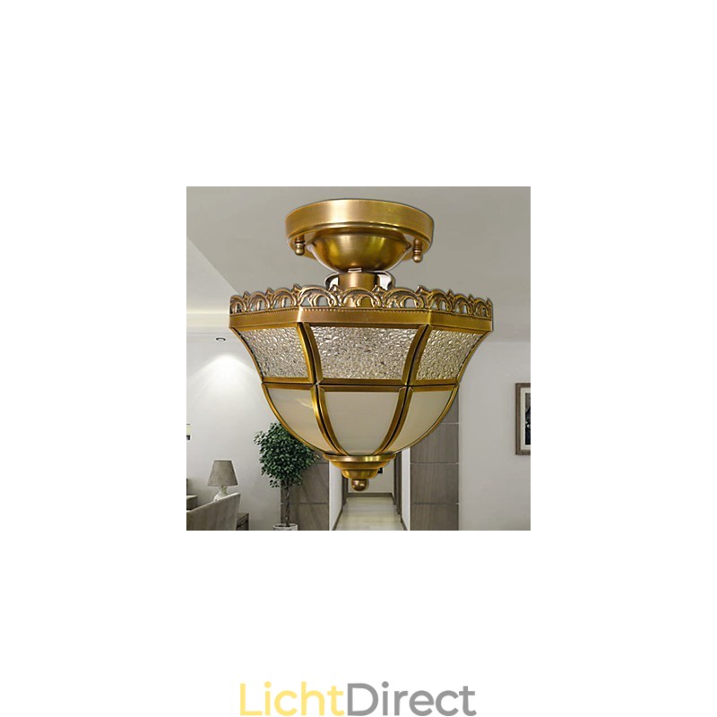 Traditionele klassieke mini-stijl messing metalen inbouwspots