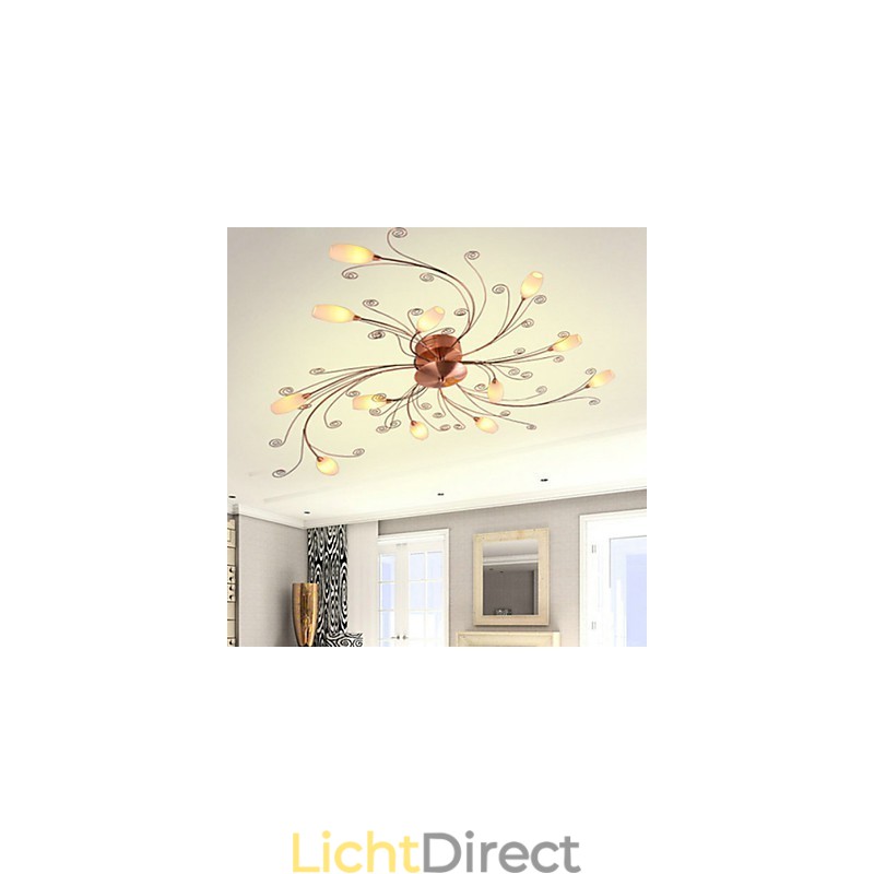 Artistieke aluminium inbouwverlichting met 12 lampen