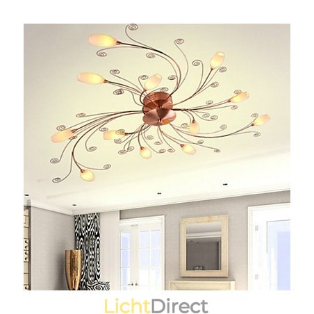 Artistieke aluminium inbouwverlichting met 12 lampen Artistieke aluminium inbouwverlichting met 12 lampen