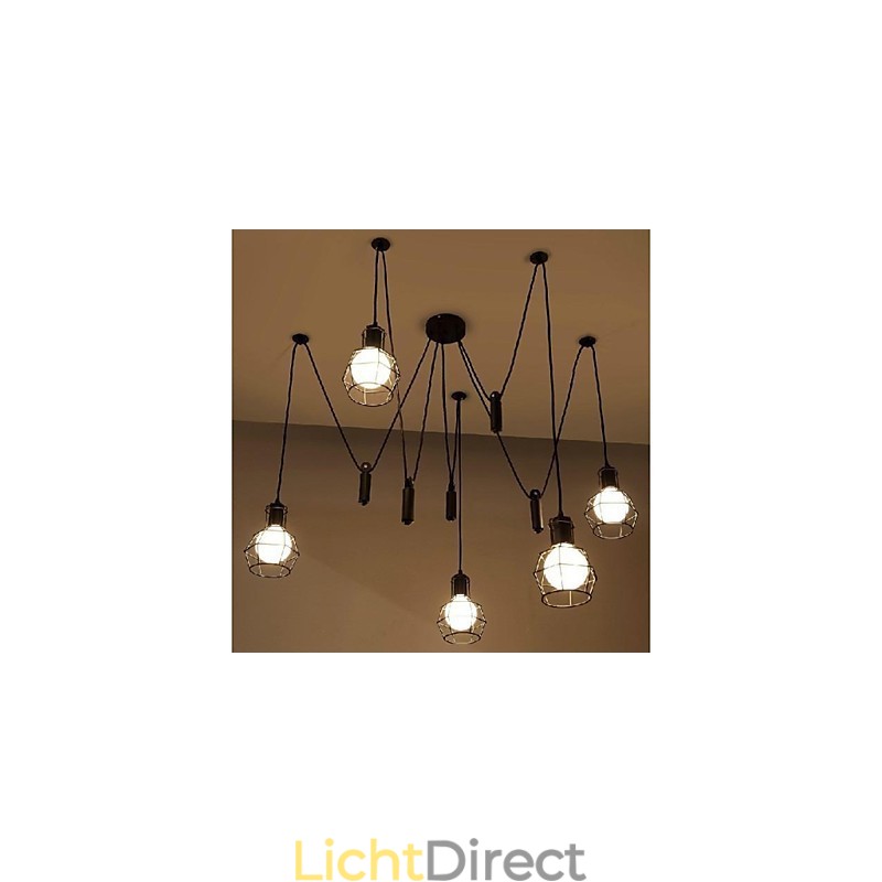 Traditionele Klassieke Vintage Retro Lantaarn Land Mini Stijl Schilderij Metalen Hanglamp Eetkamer