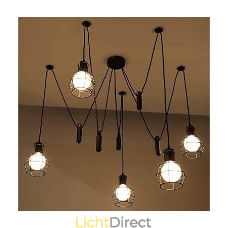 Traditionele Klassieke Vintage Retro Lantaarn Land Mini Stijl Schilderij Metalen Hanglamp Eetkamer