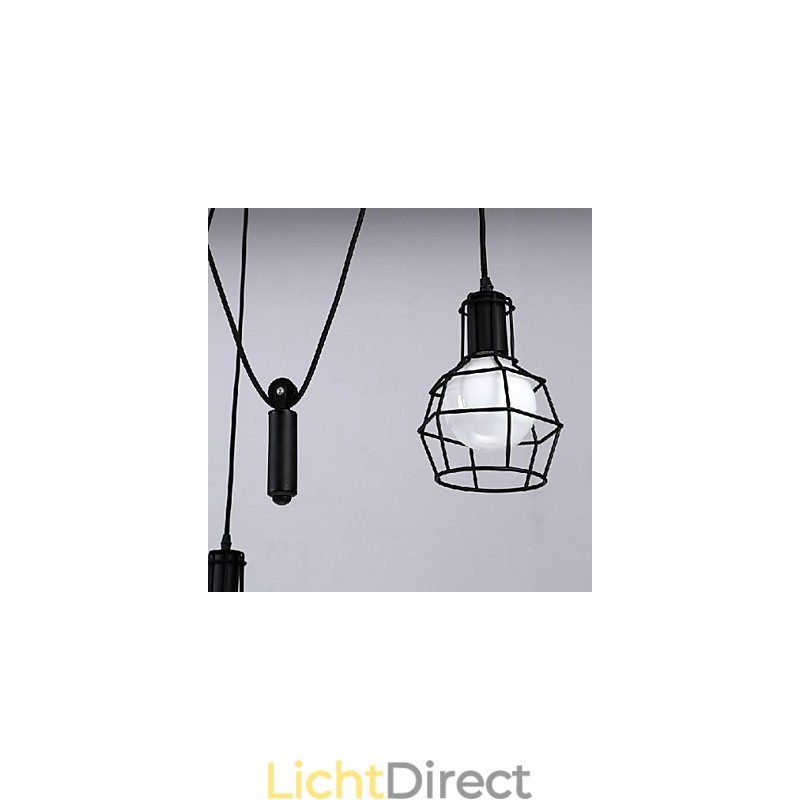 Traditionele Klassieke Vintage Retro Lantaarn Land Mini Stijl Schilderij Metalen Hanglamp Eetkamer