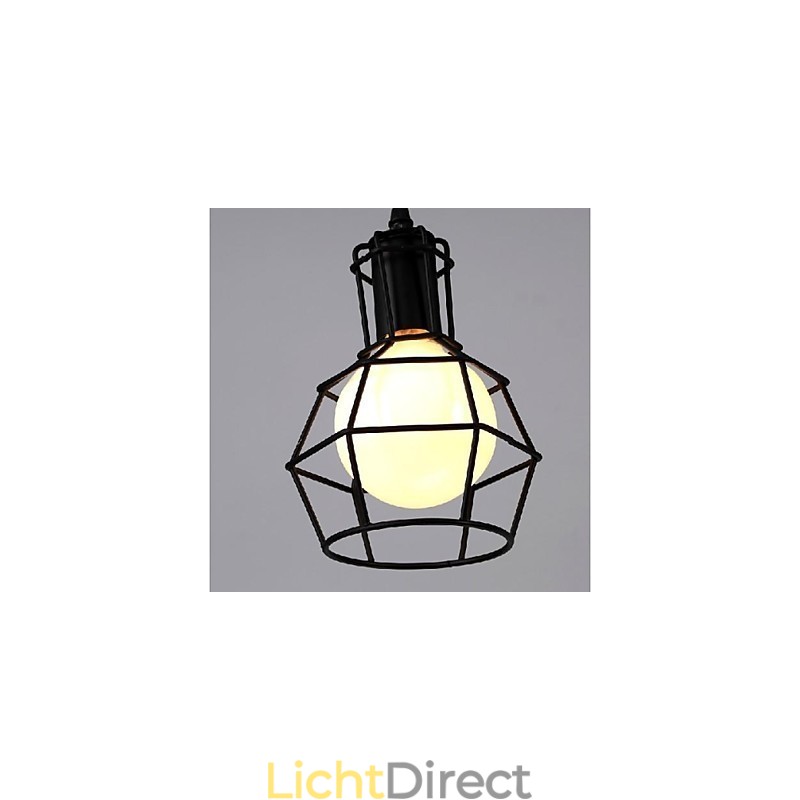 Traditionele Klassieke Vintage Retro Lantaarn Land Mini Stijl Schilderij Metalen Hanglamp Eetkamer