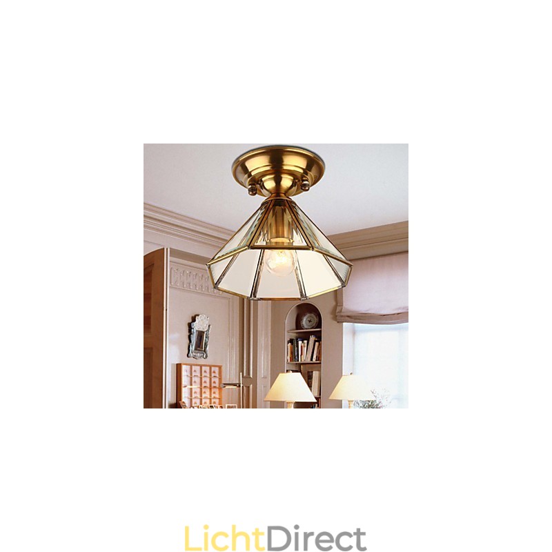 Traditionele klassieke mini-stijl messing metalen inbouwspots