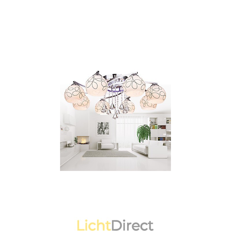 Kroonluchter Modern Crystal Living 8 lampen