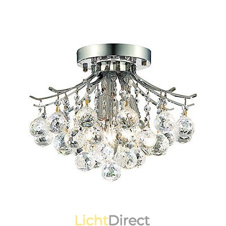 Moderne 3-lichts plafondlamp met kristallen kralen Moderne 3-lichts plafondlamp met kristallen kralen