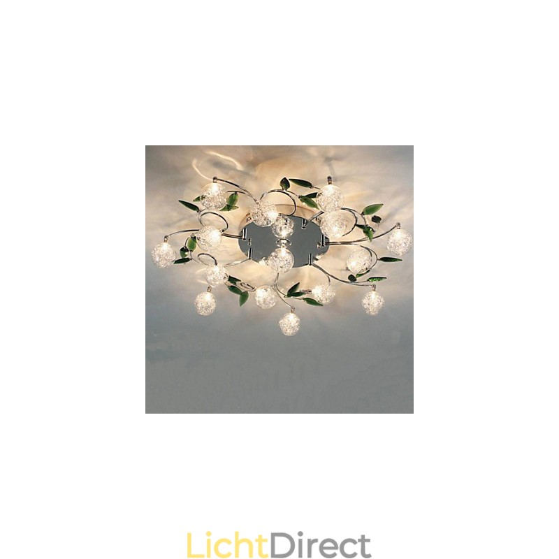 Groene Kristallen Plafondlamp Ronde Luchtlichten lamp lamp Ijzer