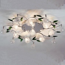 Groene Kristallen Plafondlamp Ronde Luchtlichten lamp lamp Ijzer