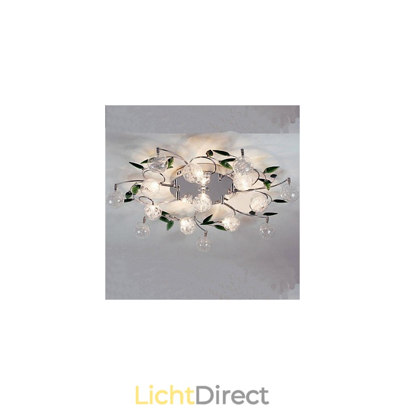Groene Kristallen Plafondlamp Ronde Luchtlichten lamp lamp Ijzer