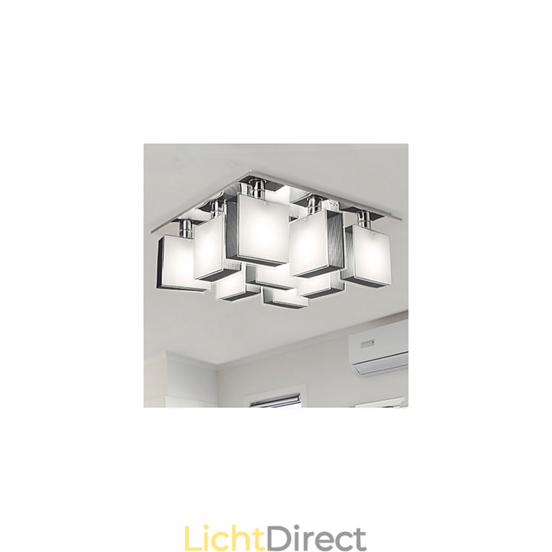 Moderne, eigentijdse, verchroomde metalen inbouwkast